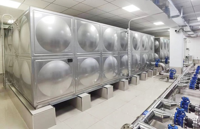 SS water tanks for a secondary pump room.