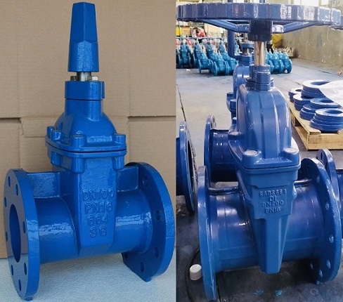 SANS 664 DI NRS gate valves: cap or handwheel