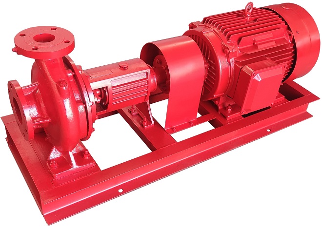 horizontal, end suction type, fire pump.