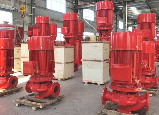 Vertical in-line fire pumps.
