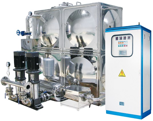 Non-negative-pressure system with a water tank.