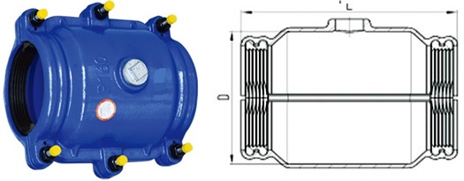 drawing & picture of socket joint repair clamp for pp.