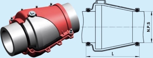 drw. of bell-jnt rpr clamp for concrete pip.