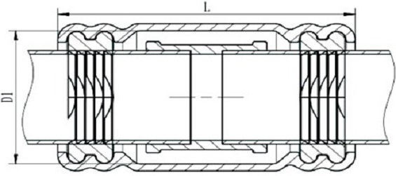 Drawing of socket joint repair clamp