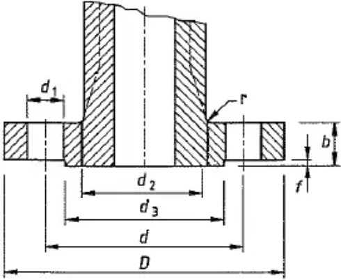 SANS 1123 integral flange drawing