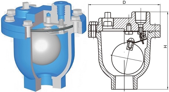 drawing of air release valve