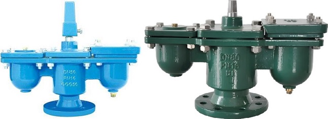 double-orifice combination air valve with isolation gate.