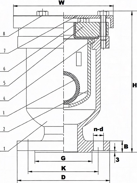 Drawing of D.I air/vacuum valve.