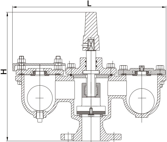 drawing of double orifice cav.