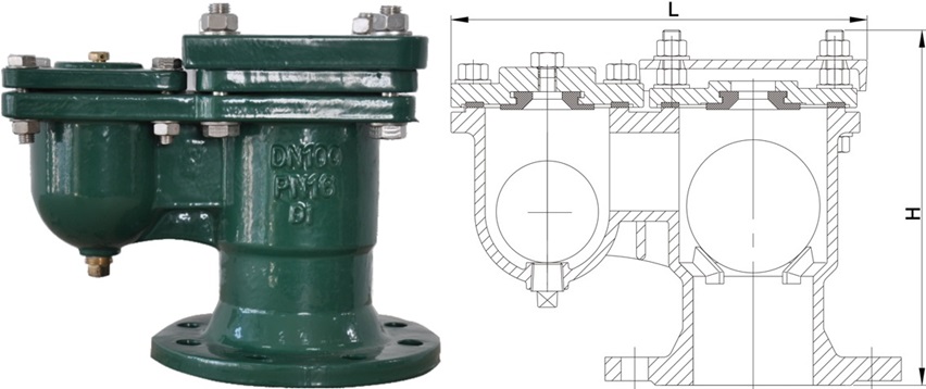 Std dual-chamber combination air valve